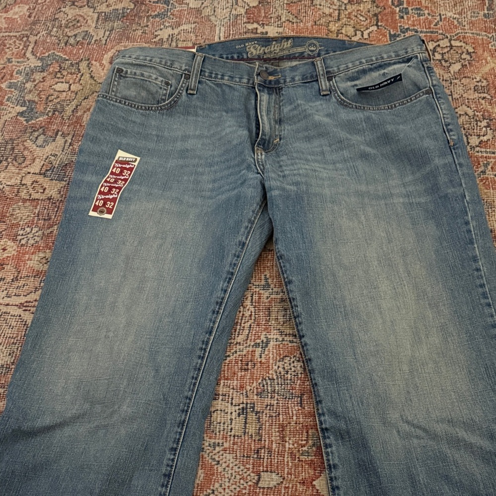 Old Navy Men's Light Blue Straight Jeans